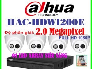 Hệ Thống 4 Camera Khuyến Mãi CAMERA DAHUA HAC-HDW1200E Tốt Nhất