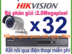 HỆ THỐNG 32 CAMERA HIKVISION 2.0Megapixel